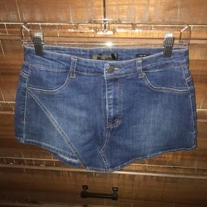 Denim skort